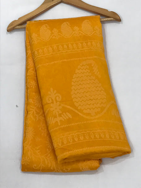 Lovely Yellow Color Saree For Women In Tempe