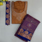 Alluring Copper And Viloet Color Art Silk With Zari And Stone Work Langa Sets Near Me