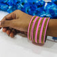  Pink Color Metal Bangles In USA