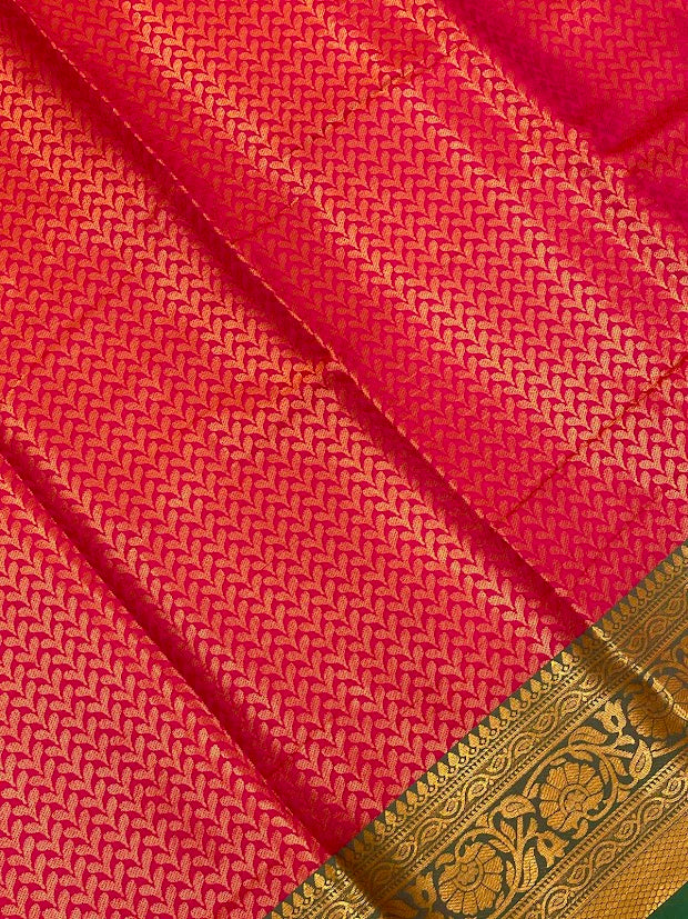 Attractive Red Color Soft Silk Saree In Yuma