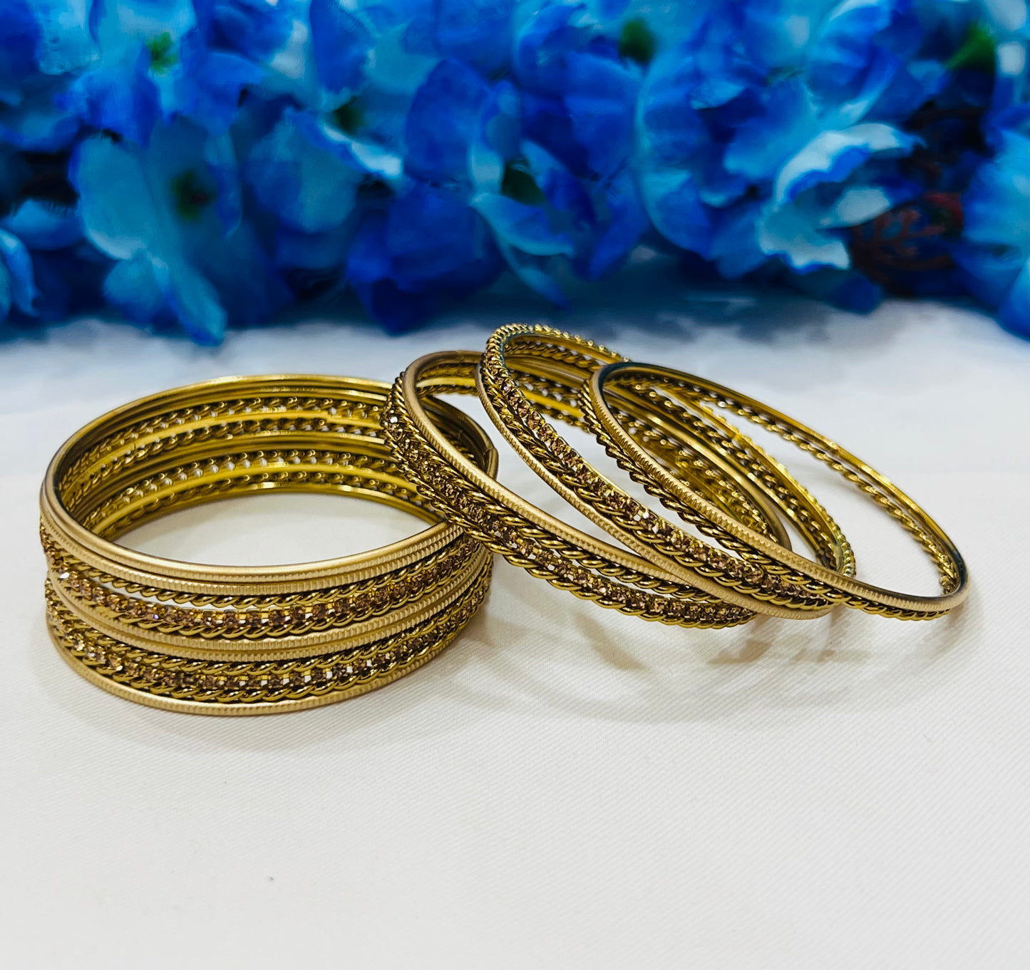 Gold Color Metal Bangles With Golden Design In Chandler