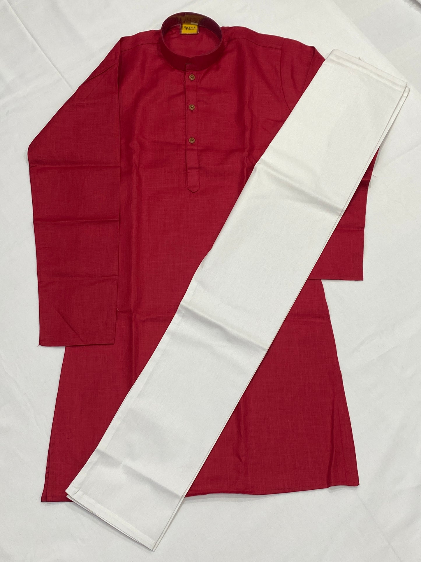 Red Color Cotton Kurta With Pajama Pants Near me