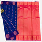 Elegant Blue Colored Art Silk Saree In Happy Jack