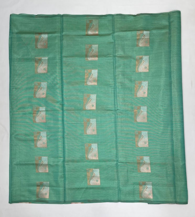 Wonderful Green Color Tissue Silk Saree In Mesa