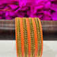 Women's Orange Color Metal Bangles In USA