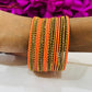 Appealing Orange Color Metal Bangles With Stone Work Near me