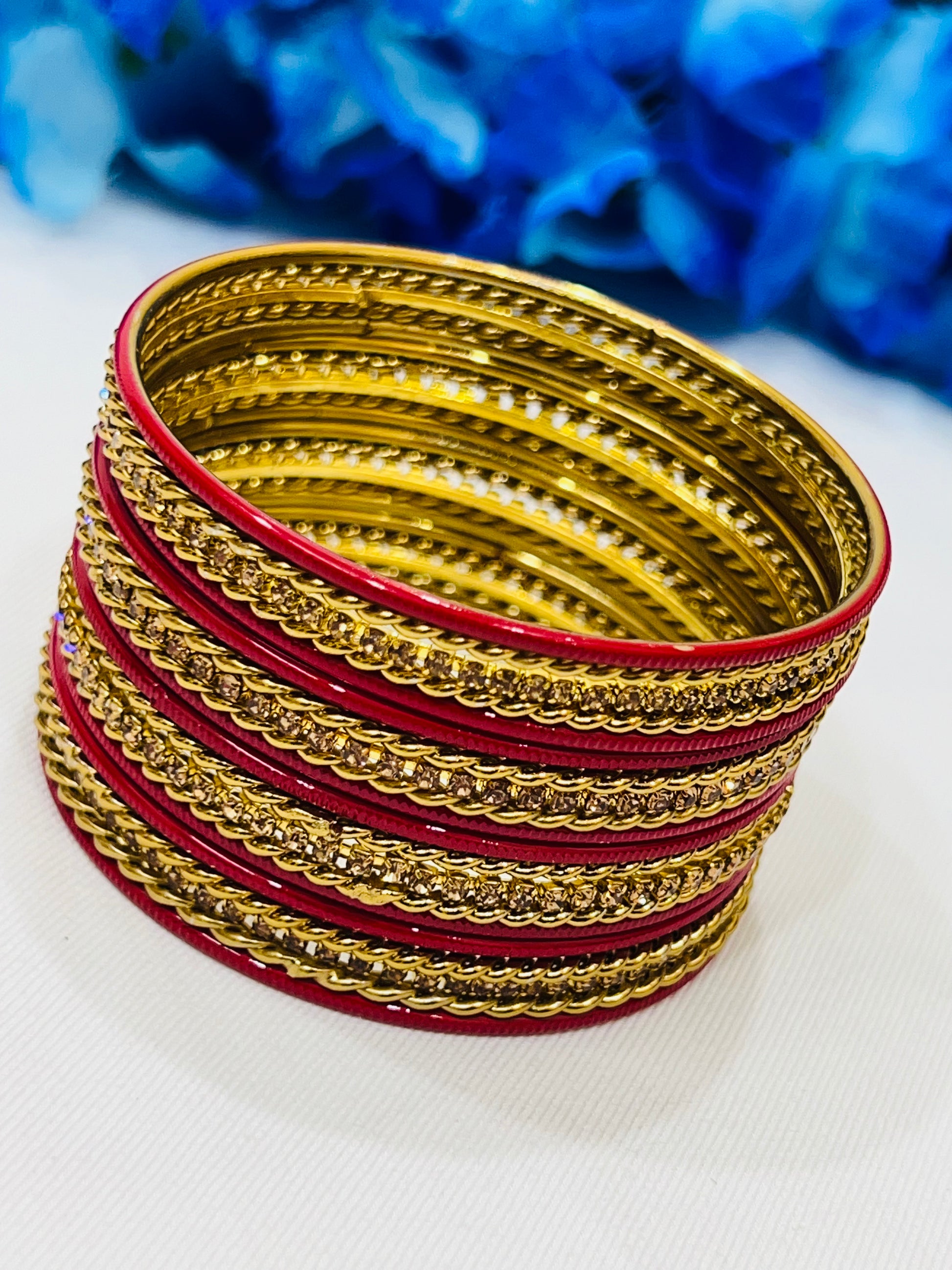 Delightful Red Color Metal Bangles In Chandler