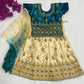 Traditional Green Color Satin Silk Lehenga Choli With Embroidery Work For Kids