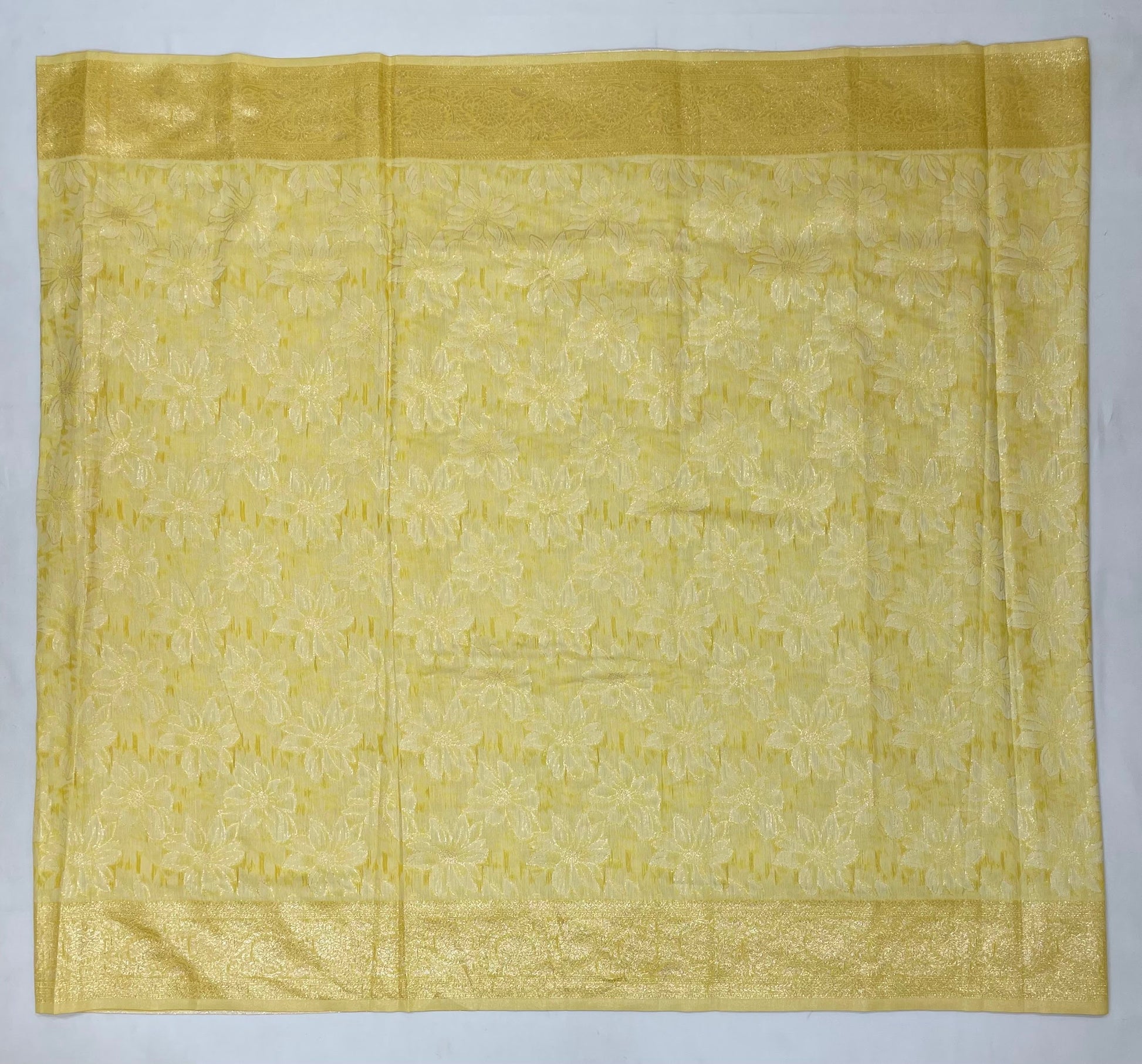 Yellow Color Silk Cotton Saree In Chandler