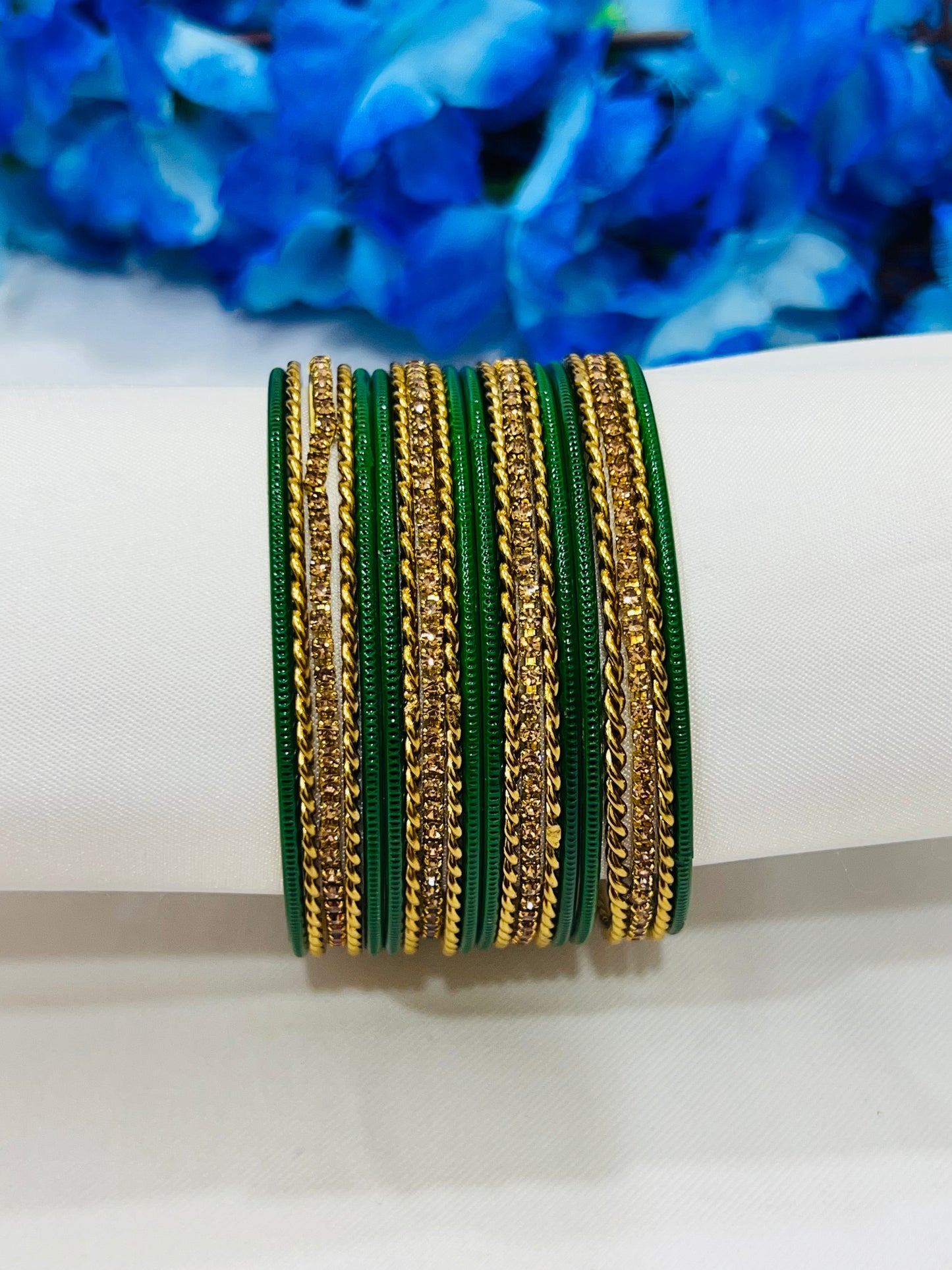 Green Color Unique Design Metal Bangles Near Me