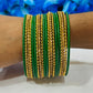 Alluring Green Color Unique Design Metal Bangles For Women