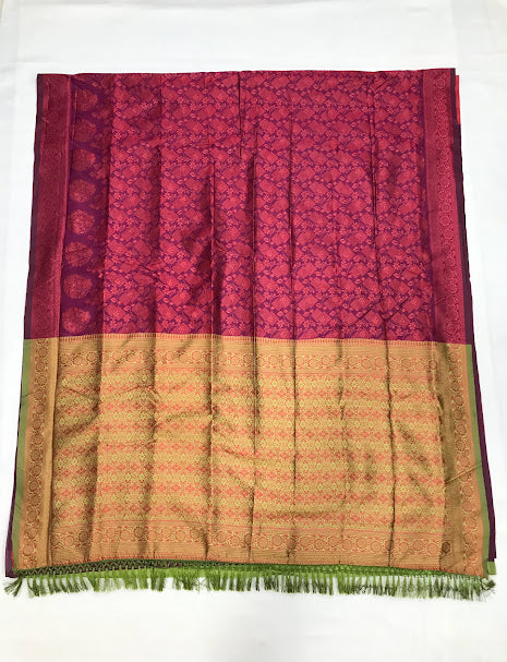 Beautiful Purple Colored Soft Silk Saree In Paradise Valley