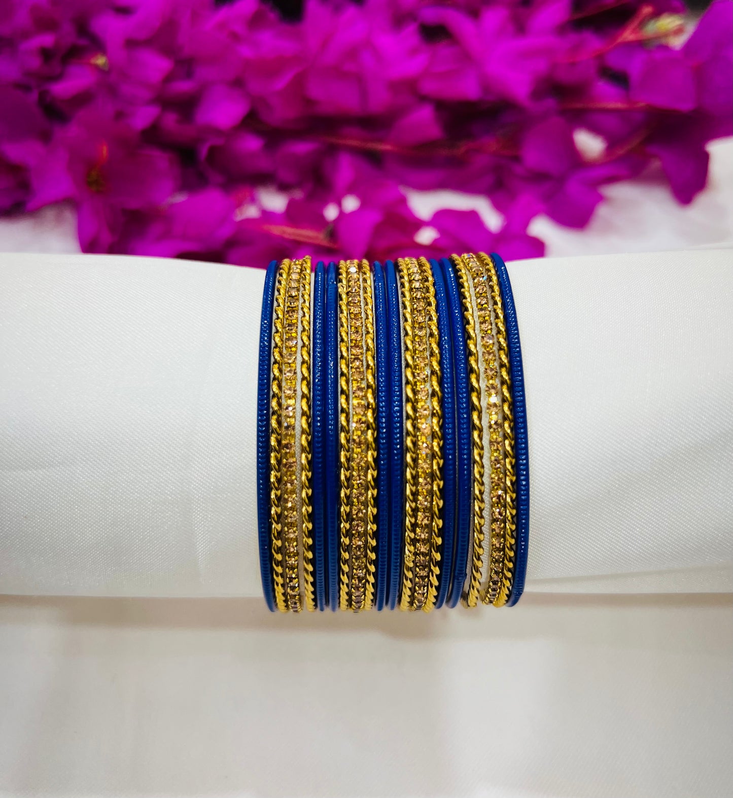 Blue Color Smooth Finishing Metal Bangles Near Me