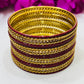 Exquisite Maroon Color Smooth Finishing Metal Bangles For Women