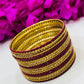 Exquisite Maroon Color Smooth Finishing Metal Bangles For Women