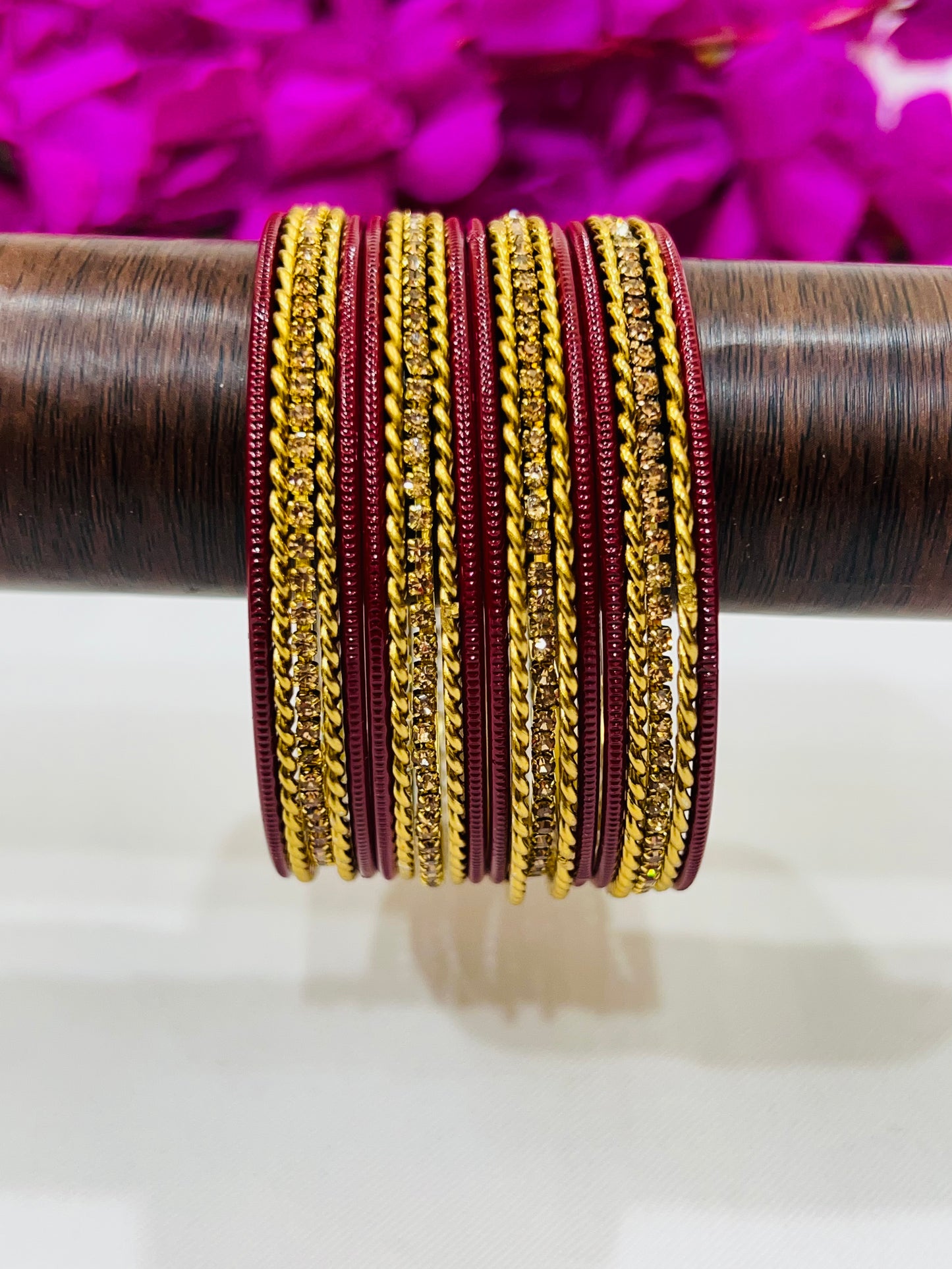 Maroon Color Smooth Finishing Metal Bangles Near Me