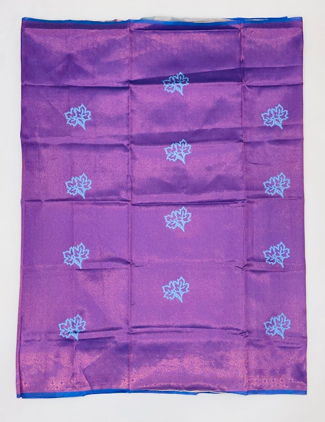 Wonderful Purple Color Art Silk Saree In Mesa