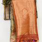 Elegant Orange Colored Floral Designed Saree In Near Me