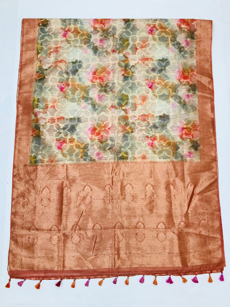 
 Colored Floral Designed Saree In Suncity
