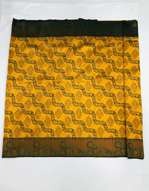 Fabulous Yellow Color Art Silk Saree With Butta Motifs Near Me