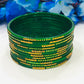 Beautiful Light Green Color Party Wear Glass Bangles For Women 