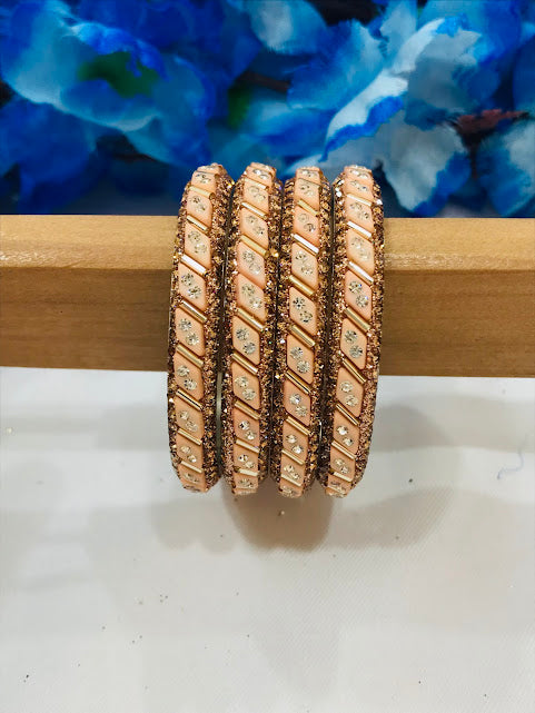  Stone Work Metal Bangles In USA