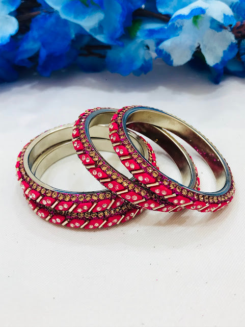 Attractive Metal Pink Colored Bangles Near Me