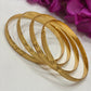 Gorgeous Light Gold Plated Art Designed Bangles For Women