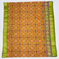 Square Designed Green Color Border Saree In Yuma