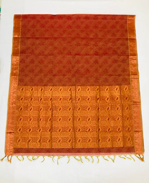 Elegant Red Color Raw Silk Saree In Chandler