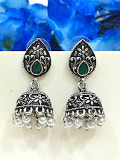 Elegant Black Colored Oxidized Earrings For Women