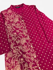 Appealing Pink Color Rayon Kurti With Embroidery  In Happyjack