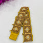 Traditional Golden Embroidery Cloth Waist Belt For Women