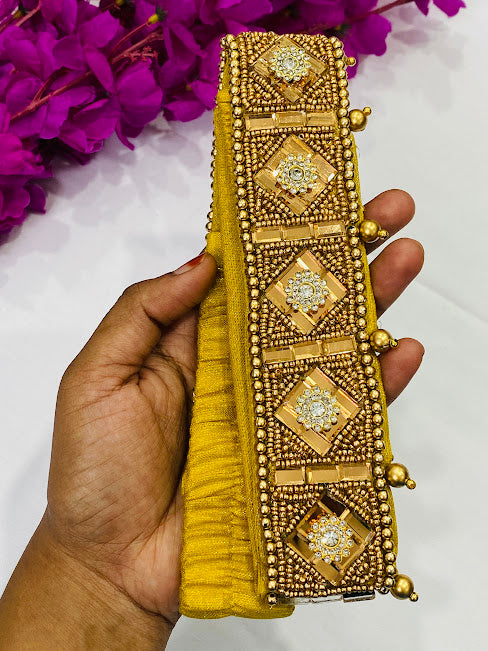 Golden Embroidery Cloth Waist Belt For Women In USA