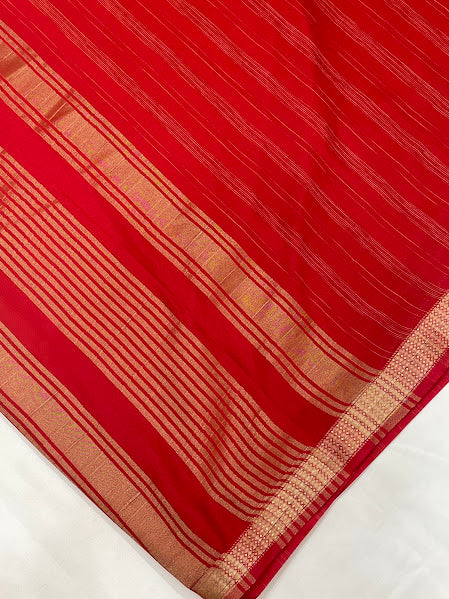 Red Color Silk Saree With Zari Work In Tempe