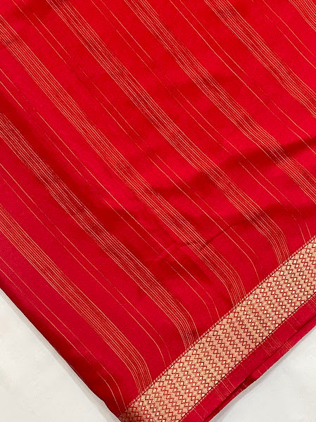 Red Color Mysore Silk Saree In Suncity