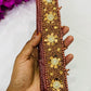 Traditional Maroon Color Saree Belt With Stone And Embroidery Work In USA