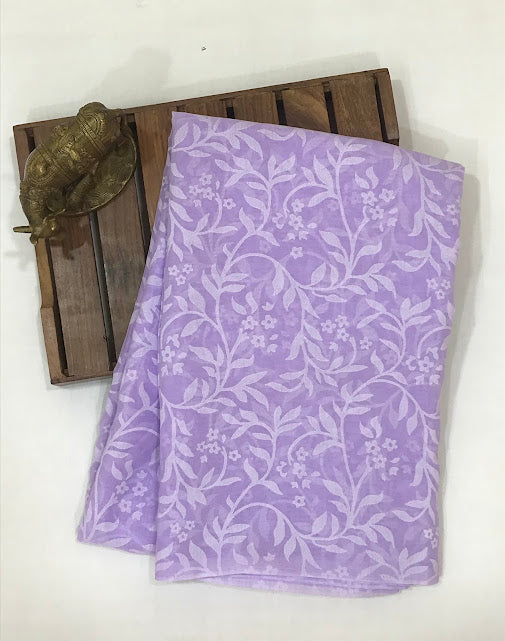 Alluring Lavender Color Chiffon Floral Designed Saree For Women Near Me