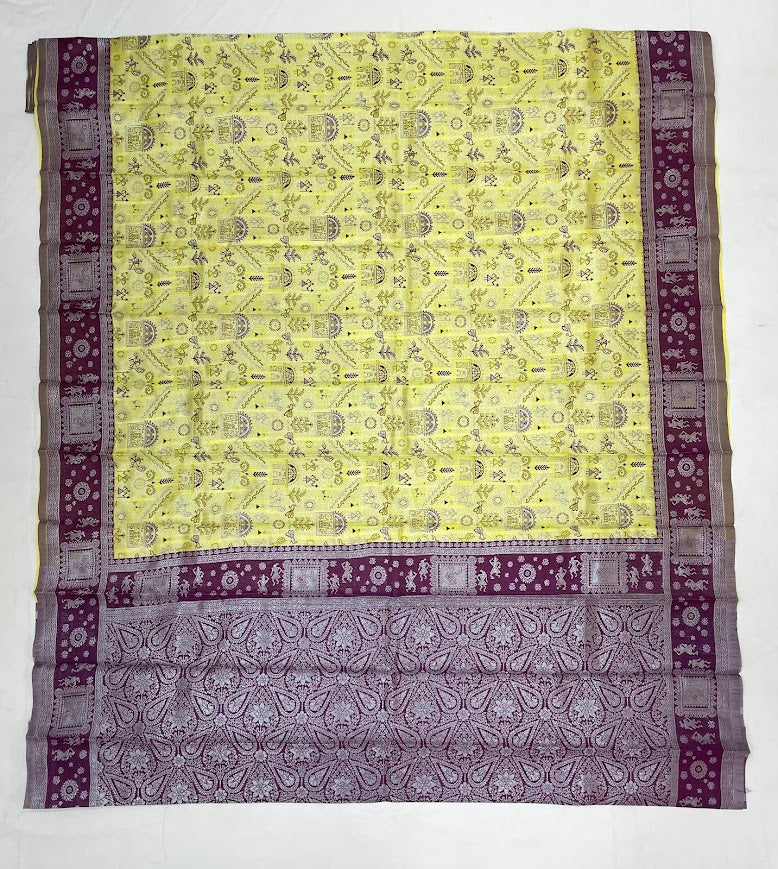 Green Color Art Silk Saree With Self Design Work For Women In Mesa