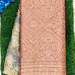 Beautiful Peach Colored Floral Designed Saree In Yuma