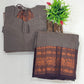 Brown And Copper Color Cotton With Zari Work Langa Sets In USA