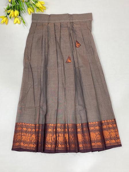 Brown And Copper Color Cotton With Langa Sets In Yuma