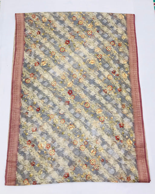  Peach Colored Floral Designed Saree In Mesa