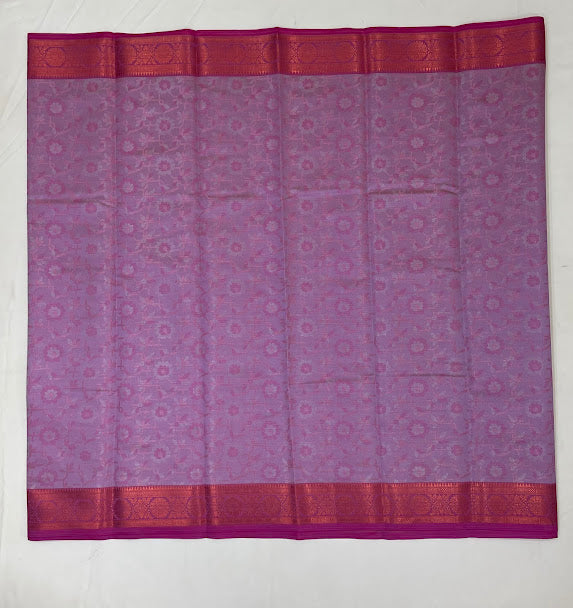 Lavender Color Saree With Zari Work In Tempe