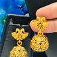 Beautiful Antique Gold Peacock Designed Jhumka Earrings For Women