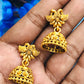 Beautiful Antique Gold Peacock Designed Jhumka Earrings For Women