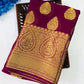 Beautiful Purple Colored Georgette Saree With Butta Motifs Near Me