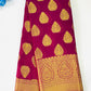 Beautiful Purple Colored Georgette Saree With Butta Motifs And Contrast Rich Pallu For Women