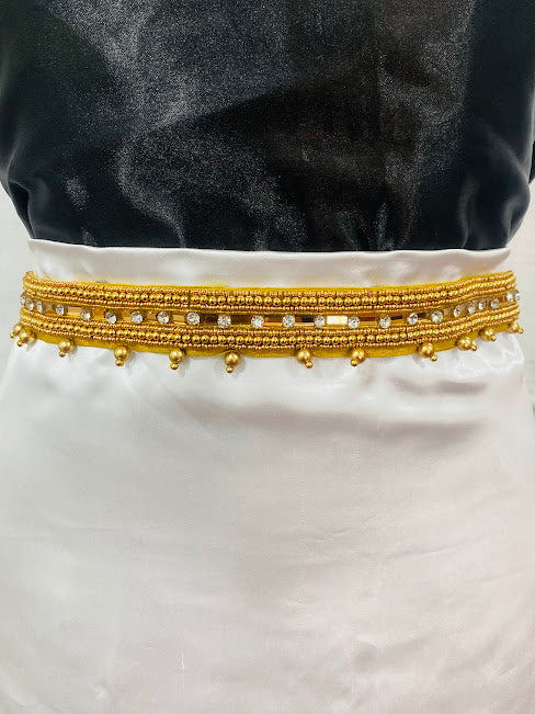 Golden Color Saree Belt With Stone Work In Glendale
