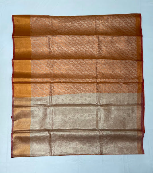 Attractive Copper Color Tissue Silk Saree In Chandler